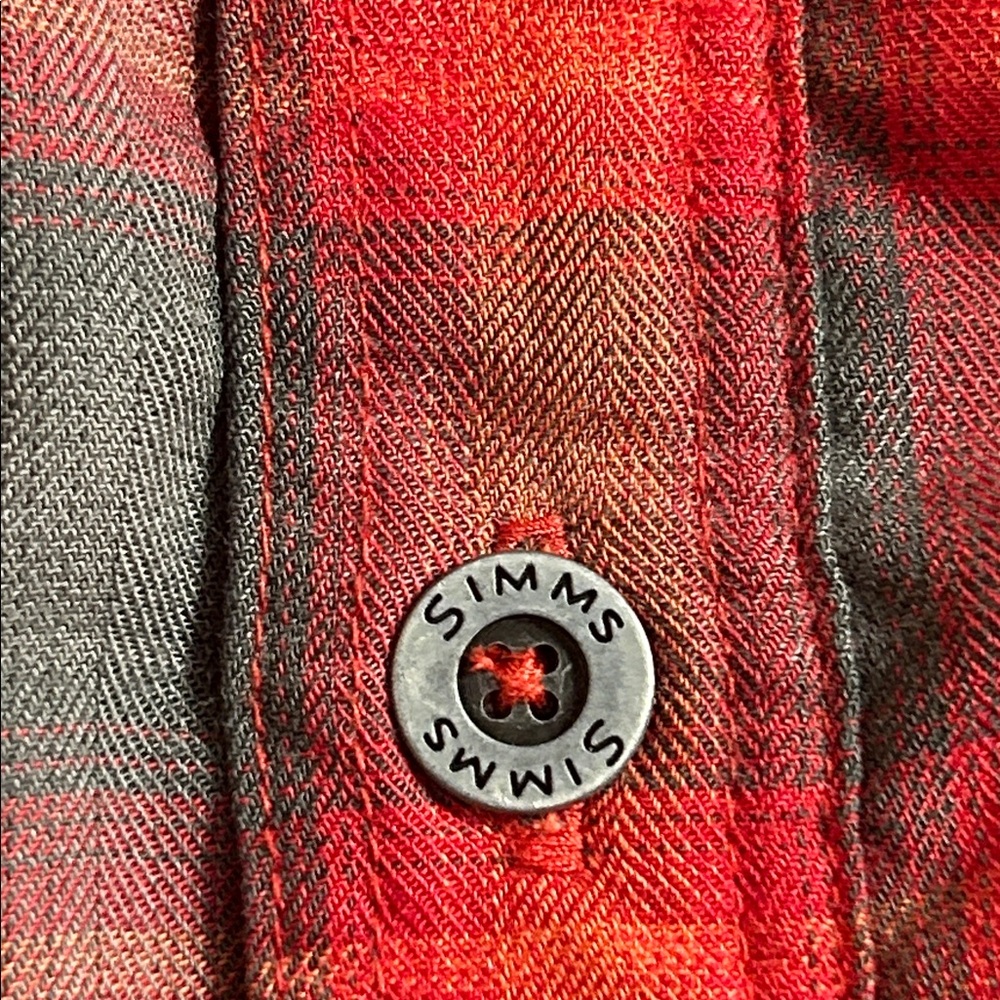 Simms Thermal Lined Plaid Button Front Plaid Shir… - image 6